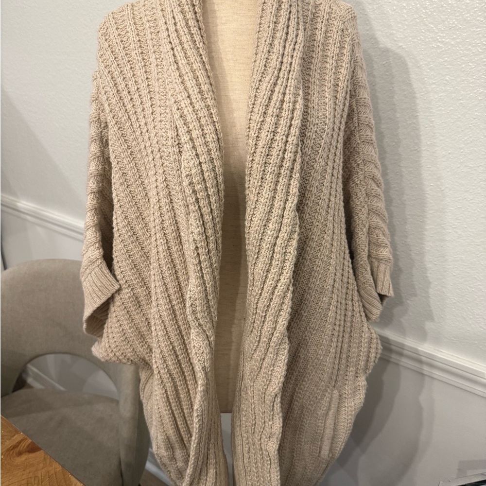 Talbots Textured Cozy Beige Sweater